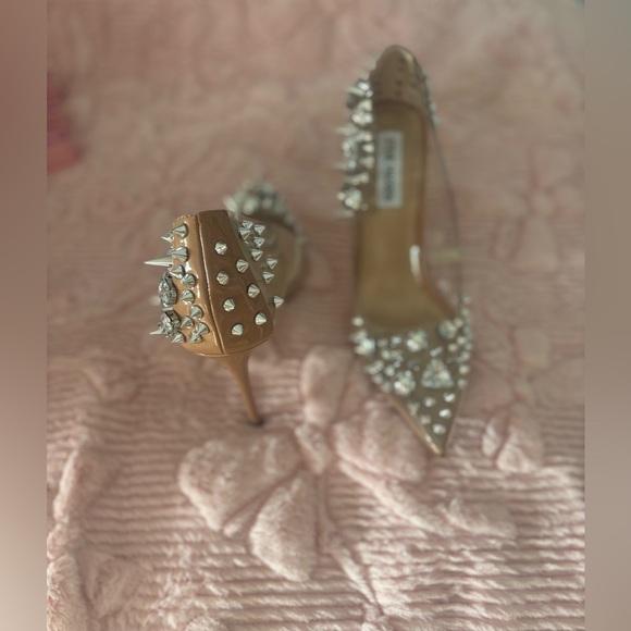 Steve Madden Clear Studded Heels - Picture 2 of 5